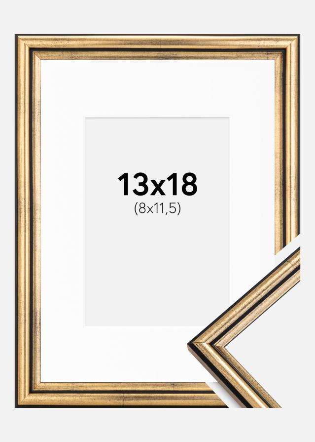 Okvir Horndal Zlato 13x18 cm - Paspartu Bijelo 9x12 cm