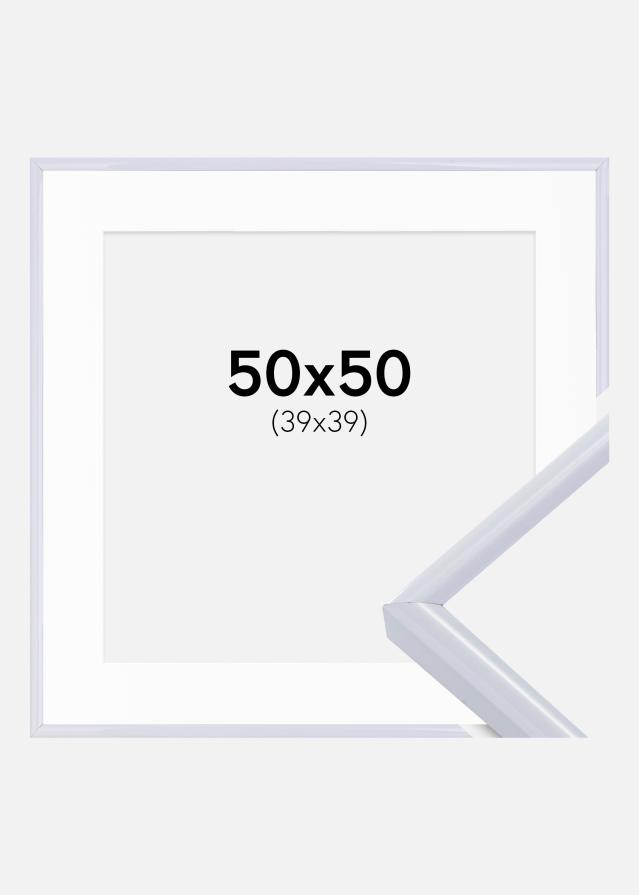 Okvir Victoria Bijelo 50x50 cm - Paspartu Bijelo 40x40 cm