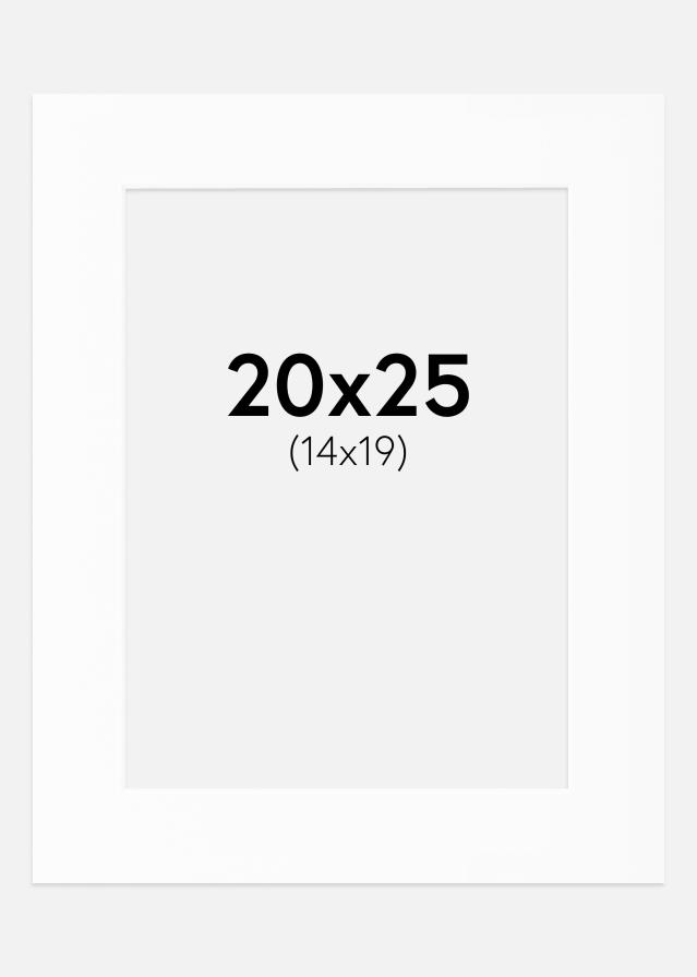 Paspartu Bijelo Standardni Bijeli unutarnji rub 20x25 cm (14x19)