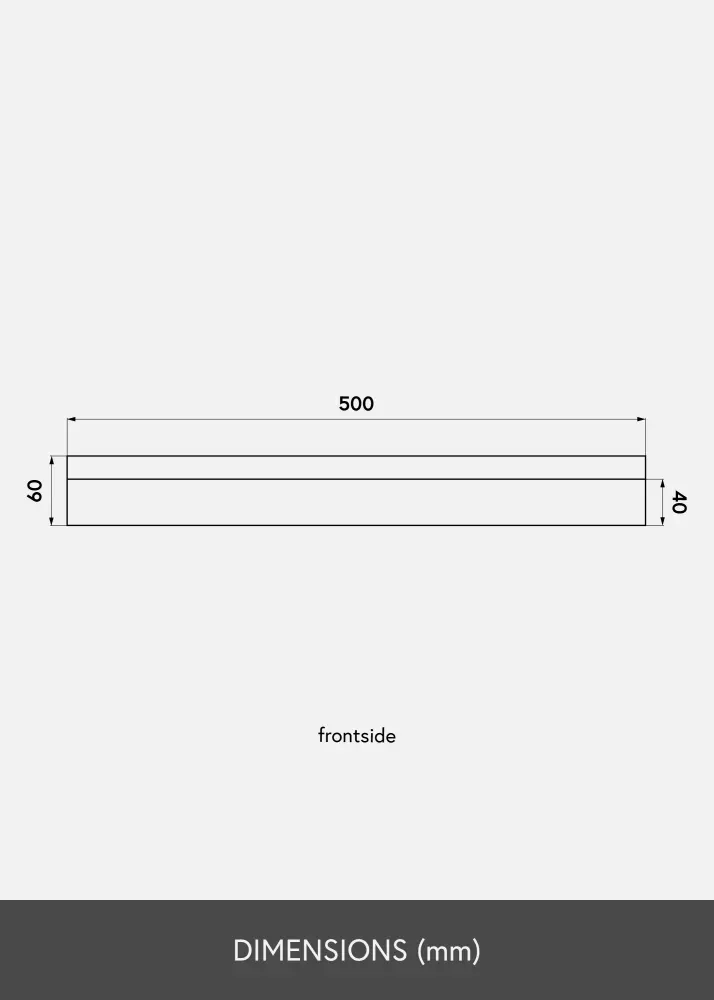 KAILA Polica za slike Crna 50 cm