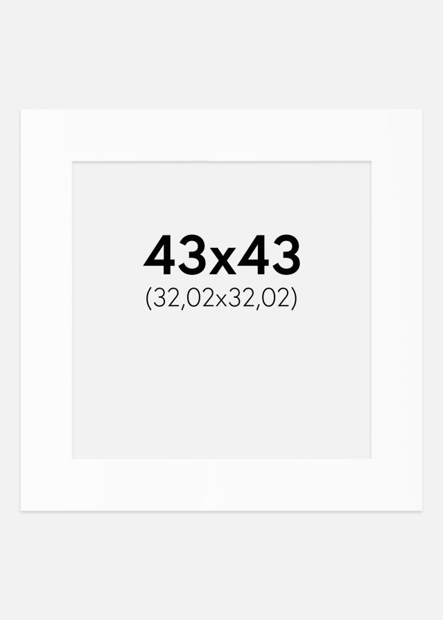 Paspartu Bijeli Standard (Bijela Jezgra) 43x43 cm (32,02x32,02)