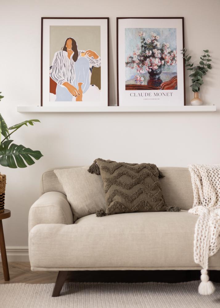 KAILA Polica za slike Bijela 150 cm