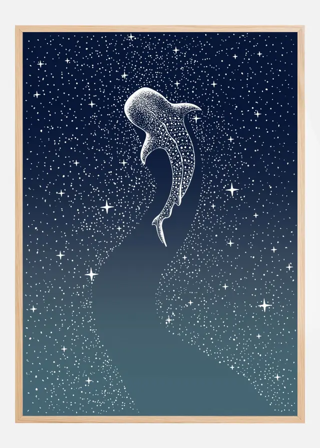 Star Eater Version II Turquoise Poster