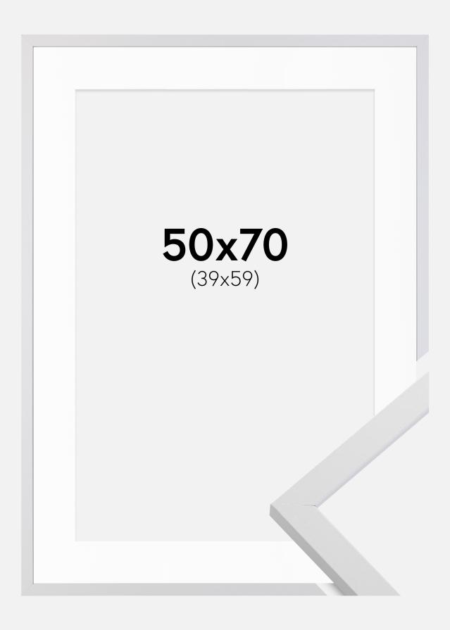 Okvir Trendy Bijelo 50x70 cm - Paspartu Bijelo 40x60 cm