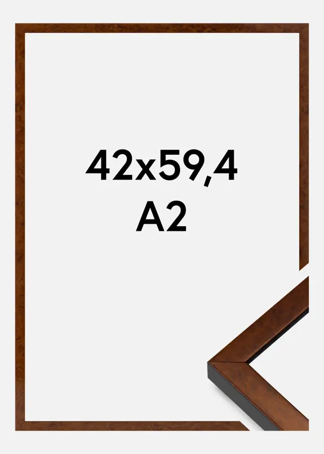 Okvir Ares Akrilno staklo Burr Walnut 42x59,4 cm (A2)