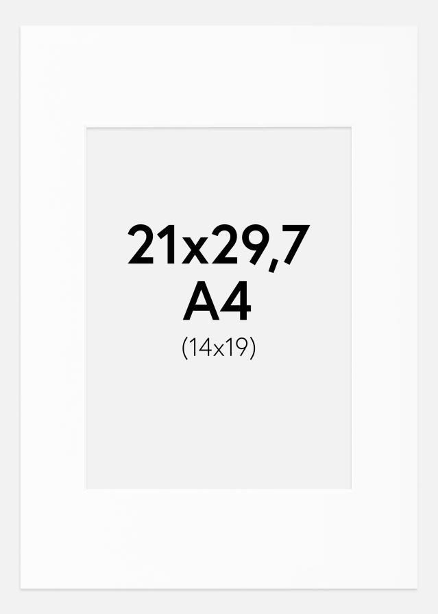 Paspartu Canson Bijelo Bijeli unutarnji rub A4 21x29,7 cm (14x19)