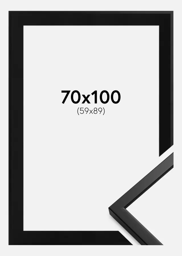 Okvir Oslo Crno 70x100 cm - Paspartu Crno 60x90 cm