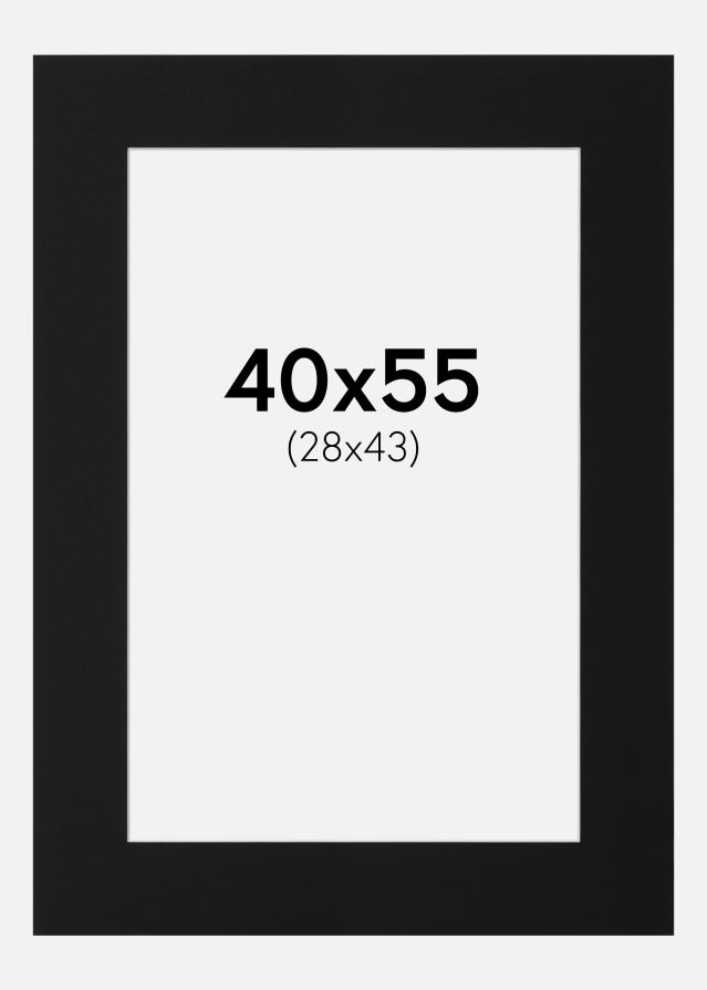 Paspartu Crni Standard (Bijela Jezgra) 40x55 cm (28x43)