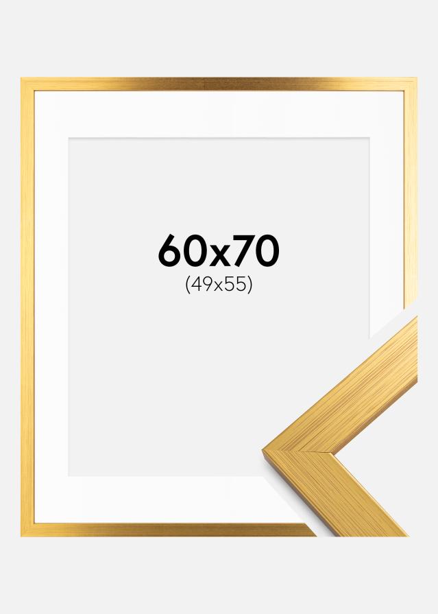 Okvir Gold Wood 60x70 cm - Paspartu Bijelo 50x56 cm