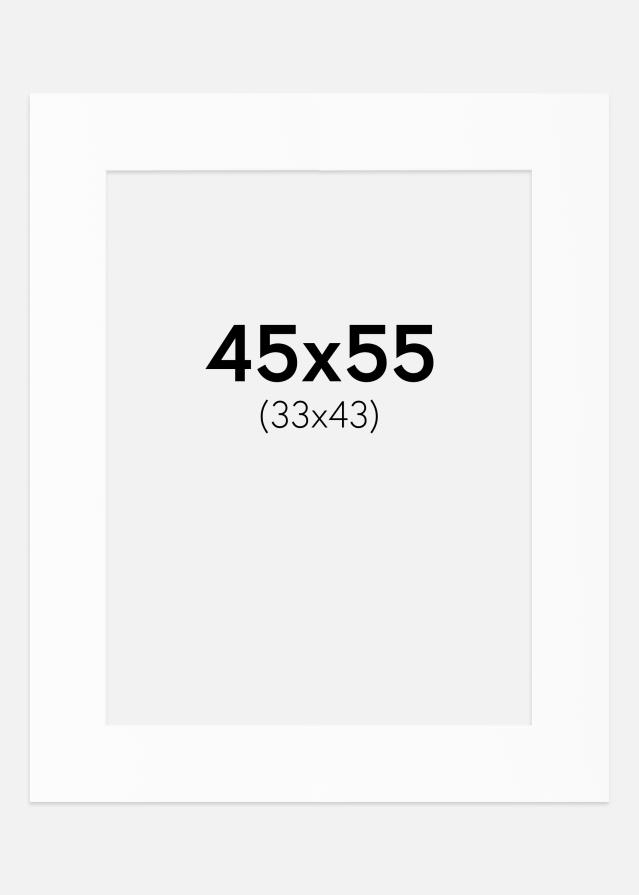 Paspartu Bijeli Standard (Bijela Jezgra) 45x55 cm (33x43)