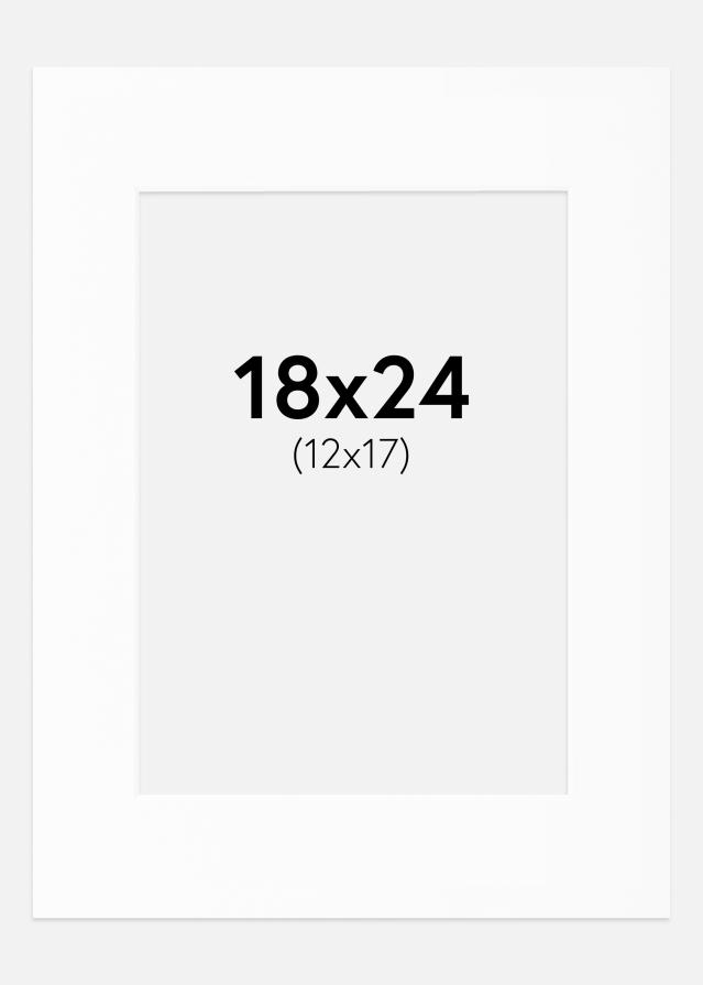 Paspartu Bijelo Standardni Bijeli unutarnji rub 18x24 cm (12x17)