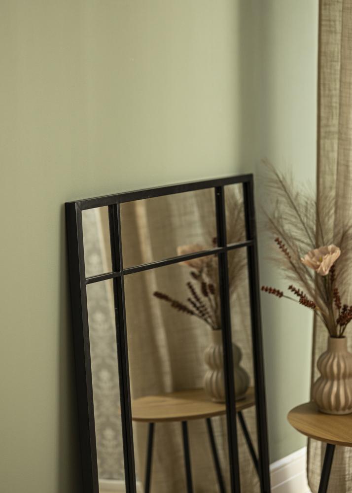 Ogledalo Window Crno 70x100 cm