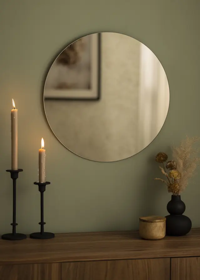 KAILA Okruglo Ogledalo Dark Bronze 50 cm Ø