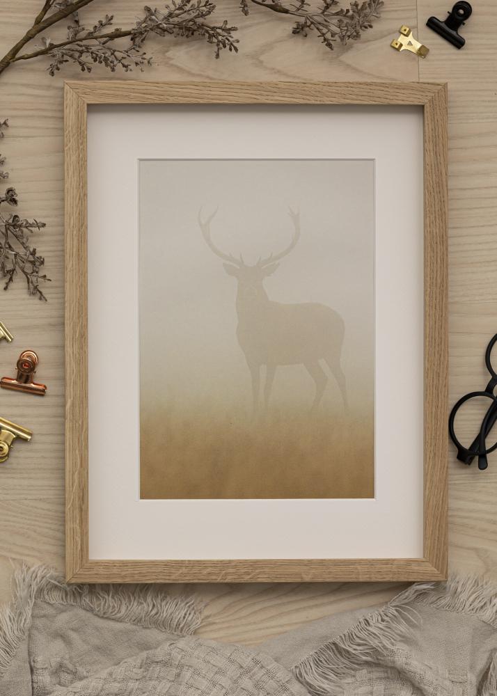 Okvir Oak Wood 40x50 cm - Paspartu Bijelo 27,5x37 cm