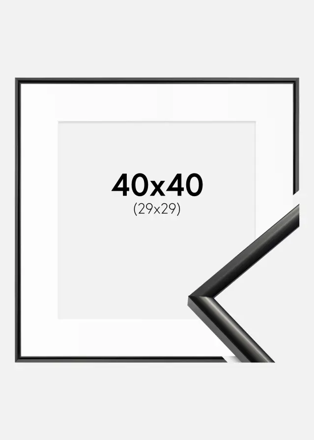 Okvir New Lifestyle Crno 40x40 cm - Paspartu Bijelo 30x30 cm