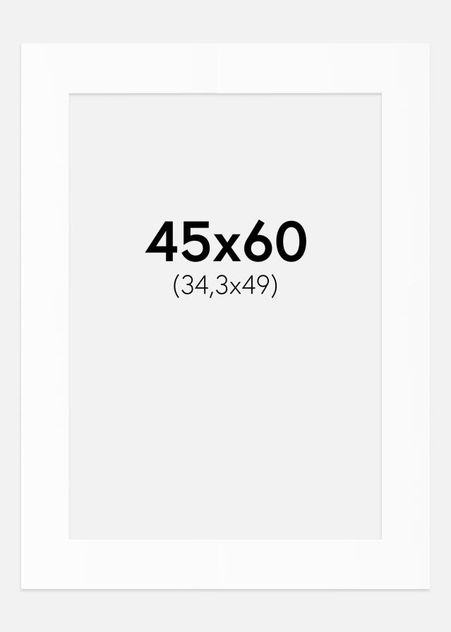 Paspartu Bijeli Standard (Bijela Jezgra) 45x60 cm (34,3x49)