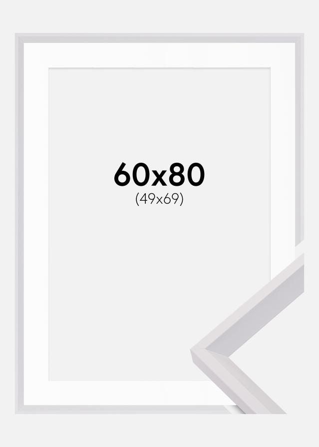 Okvir Globe Bijelo 60x80 cm - Paspartu Bijelo 50x70 cm