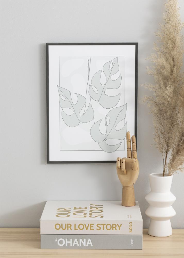 Okvir New Lifestyle Tamno siva 70x100 cm - Paspartu Crno 24x36 inches