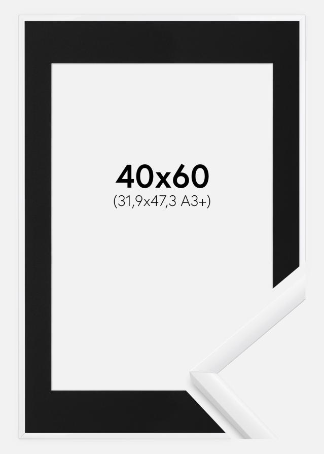 Okvir New Lifestyle Bijelo 40x60 cm - Paspartu Crno 32,9x48,3 cm (A3+)
