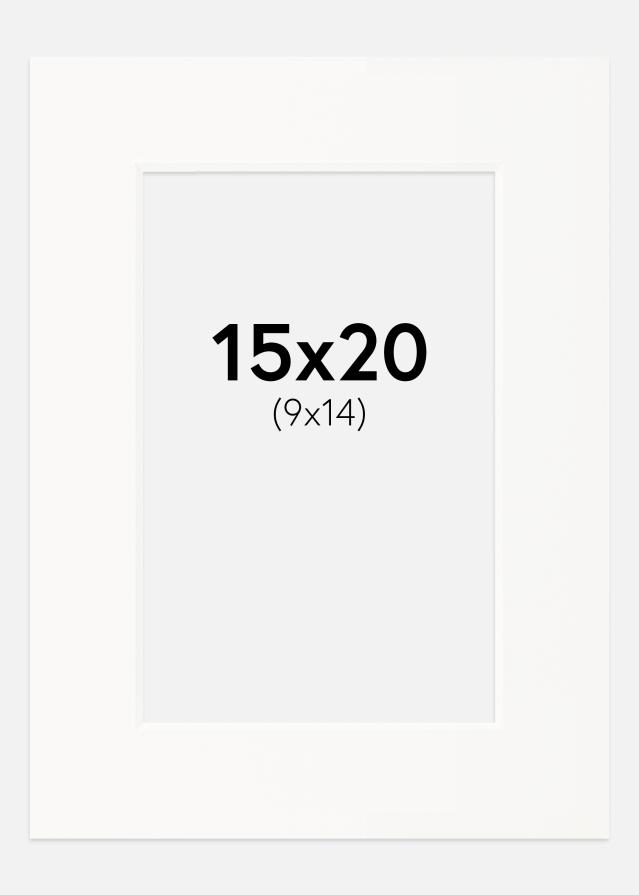 Paspartu Prljavo bijelo Bijeli unutarnji rub 15x20 cm (9x14)