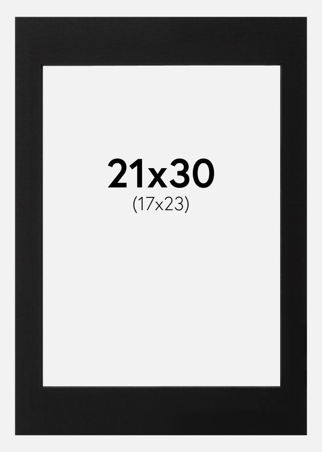 Paspartu Crno Crni unutarnji rub 21x30 cm (17x23)