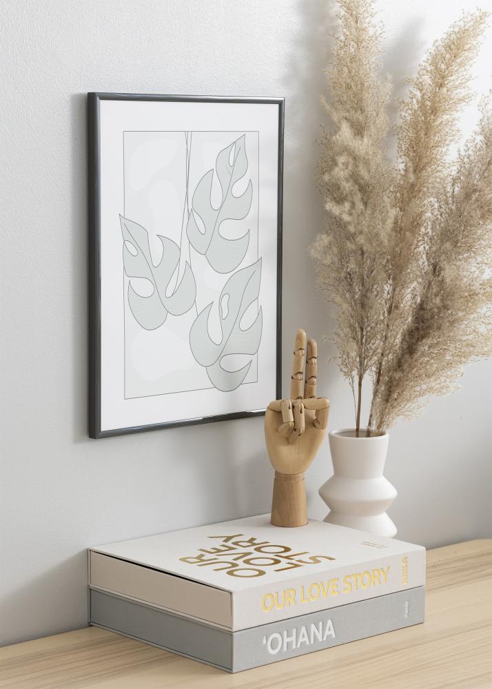 Okvir New Lifestyle Tamno siva 70x100 cm - Paspartu Crno 24x36 inches