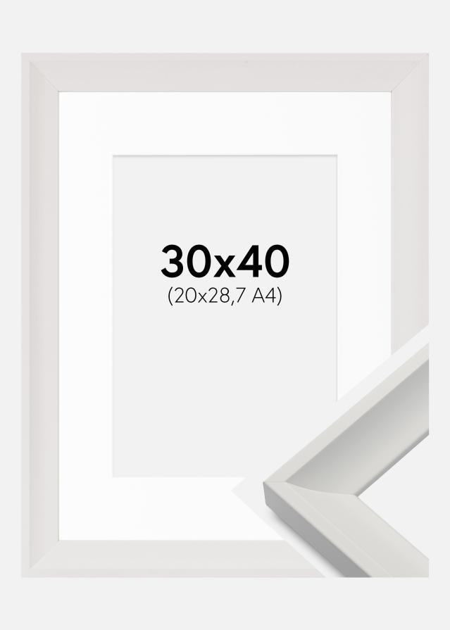 Okvir Öjaren Bijelo 30x40 cm - Paspartu Bijelo 21x29,7 cm (A4)