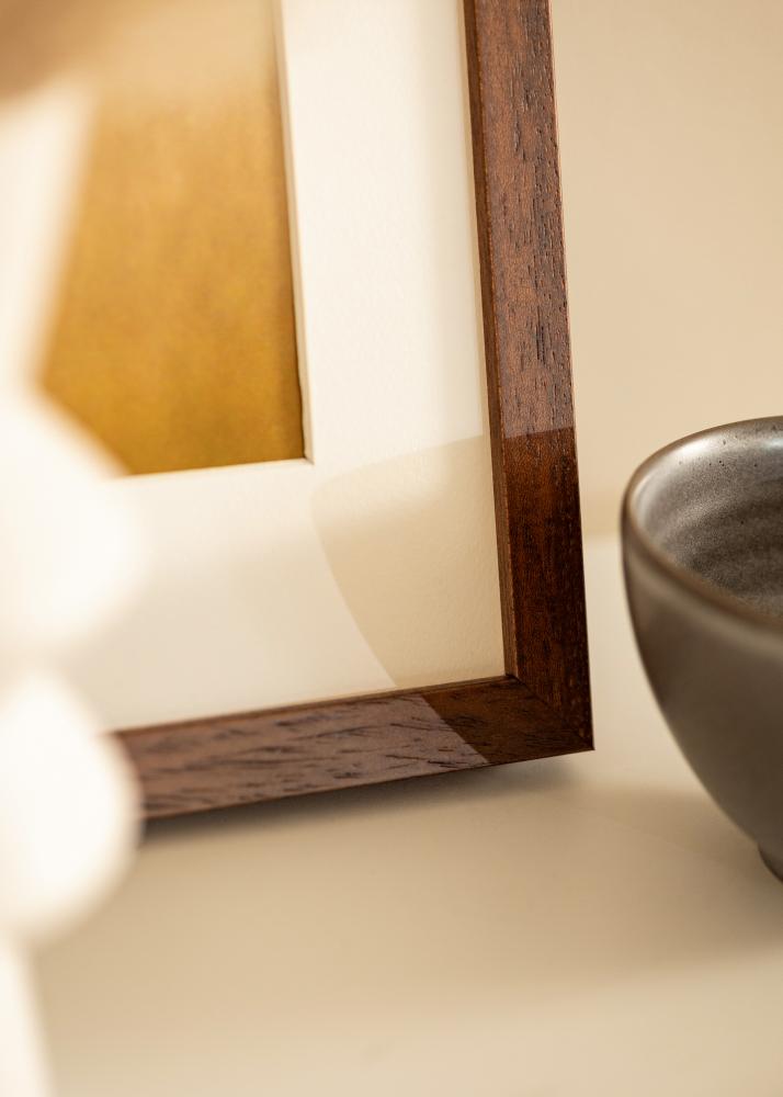 Okvir Hermes Teak 60x90 cm - Paspartui Bijela 50x75 cm