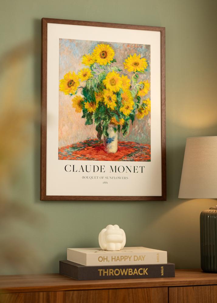 Okvir Hermes Teak 60x90 cm - Paspartui Bijela 50x75 cm