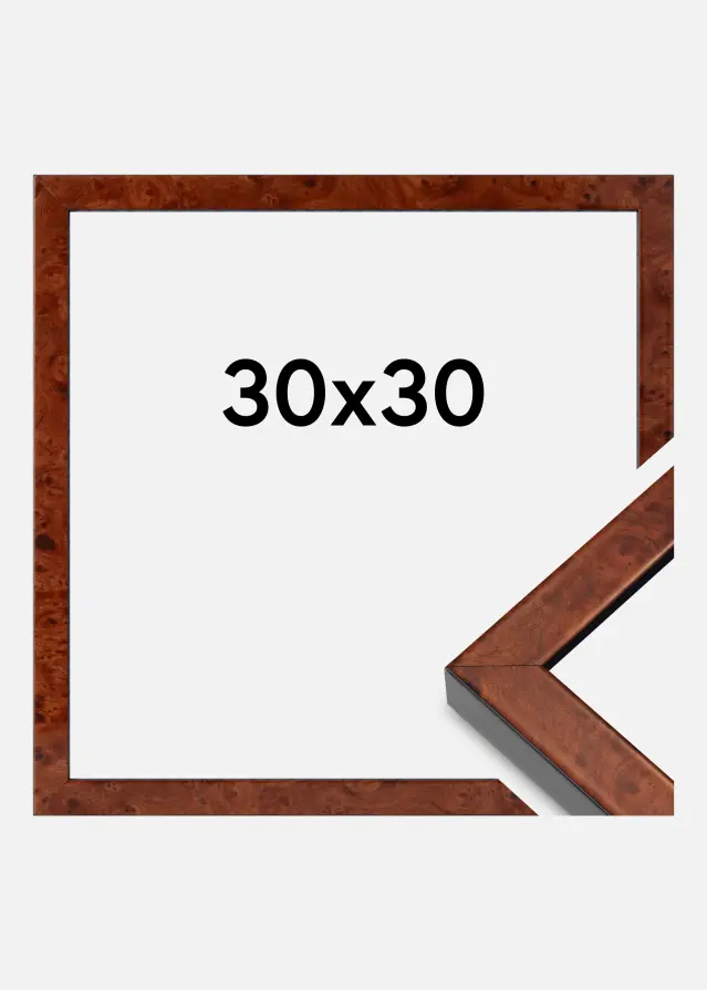 Okvir Hermes Akrilno staklo Burr Walnut 30x30 cm