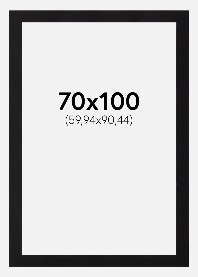 Paspartu Crno Standardni Bijeli unutarnji rub 70x100 cm (59,94x90,44)