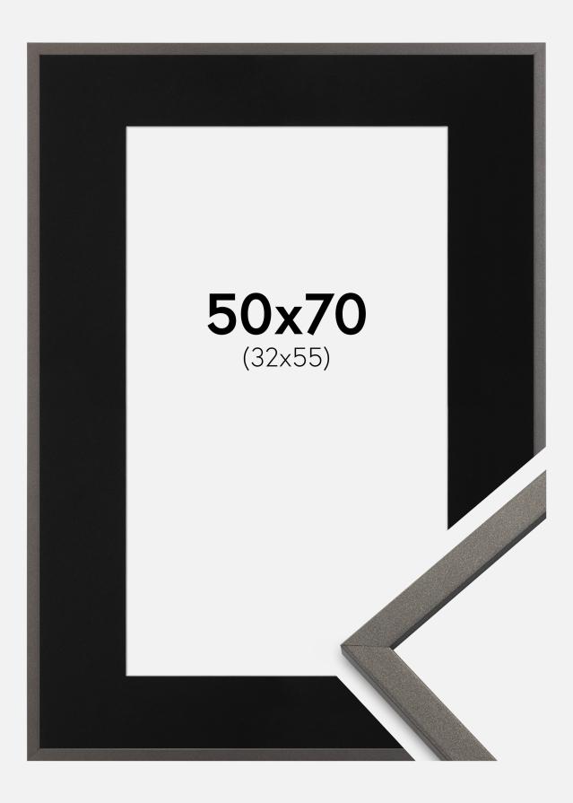 Okvir Edsbyn Grafit 50x70 cm - Paspartu Crno 33x56 cm