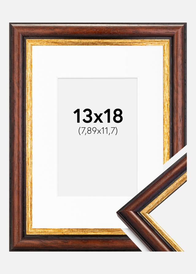 Okvir Siljan Smeđa 13x18 cm - Paspartu Bijelo 3,5x5 inches