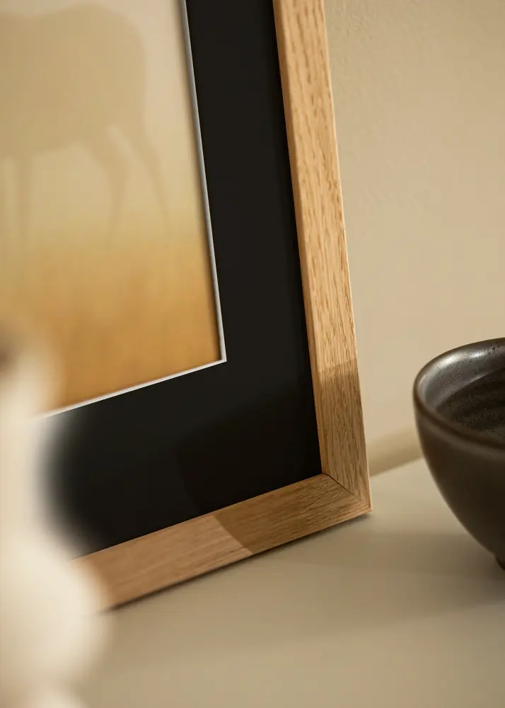 Okvir Trendline Hrast 50x80 cm - Paspartu Crno 41x70 cm