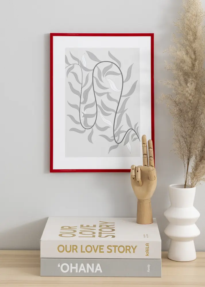 Okvir New Lifestyle Medium Red 70x100 cm - Paspartu Bijelo 62x93 cm