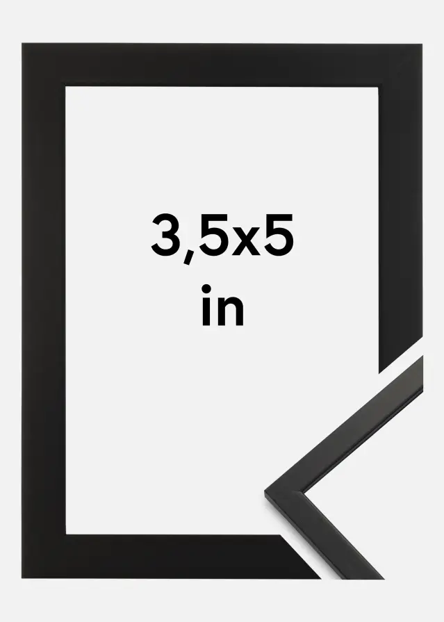 Okvir Edsbyn Akrilno staklo Crno 3,5x5 inches (8,89x12,7 cm)