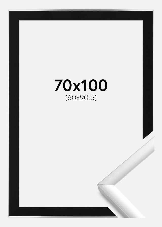 Okvir New Lifestyle Srebro 70x100 cm - Paspartu Crno 61x91,5 cm