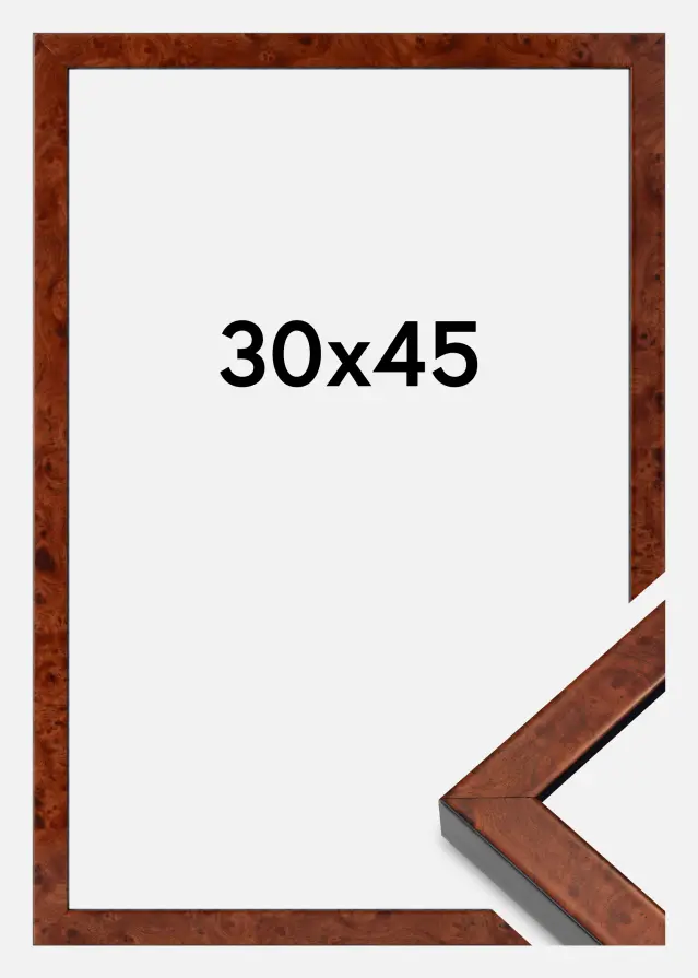 Okvir Hermes Akrilno staklo Burr Walnut 30x45 cm