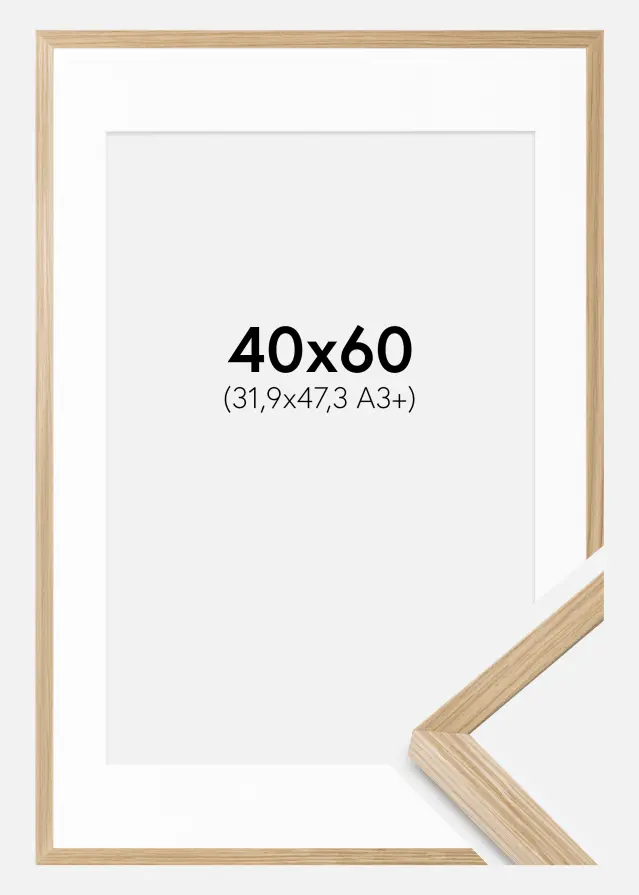 Okvir Soul Oak Veneer 40x60 cm - Paspartu Bijelo 32,9x48,3 cm (A3+)