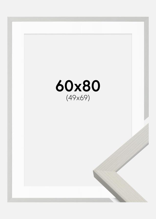 Okvir Fiorito Bijelo 60x80 cm - Paspartu Bijelo 50x70 cm
