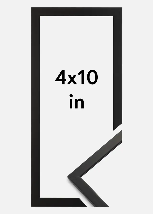 Okvir Edsbyn Akrilno staklo Crno 4x10 inches (10,16x25,4 cm)