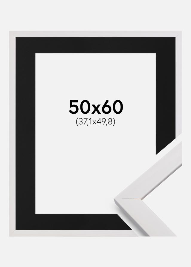 Okvir Profinjeni Bijelo 50x60 cm - Paspartu Crno 15x20 inches