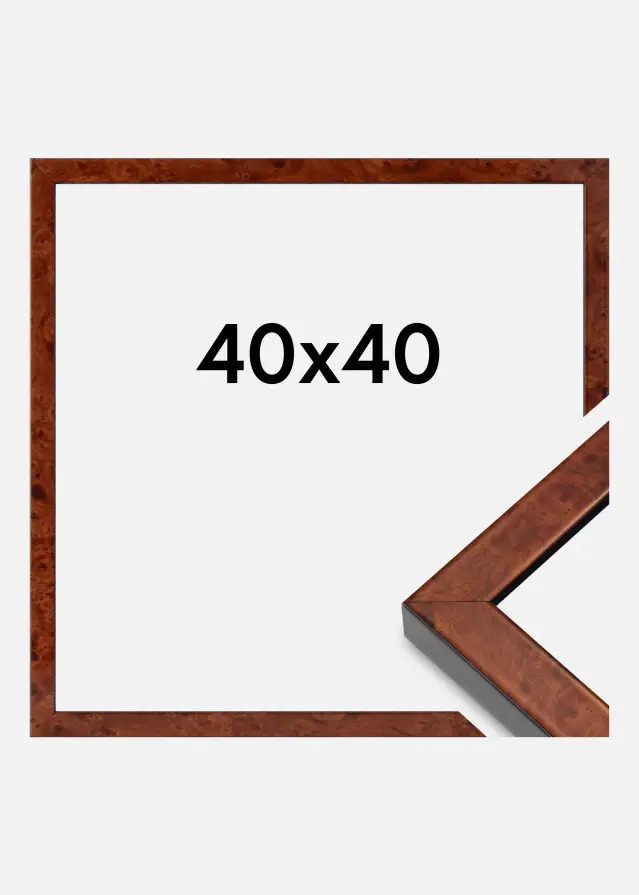 Okvir Hermes Akrilno staklo Burr Walnut 40x40 cm