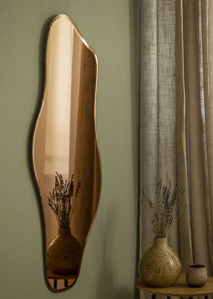 Ogledalo Wave Rose Gold 55x110 cm