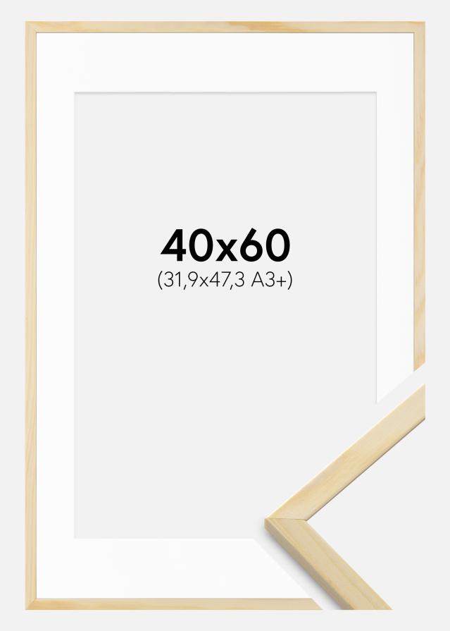 Okvir Galant Bor 40x60 cm - Paspartu Bijelo 32,9x48,3 cm (A3+)