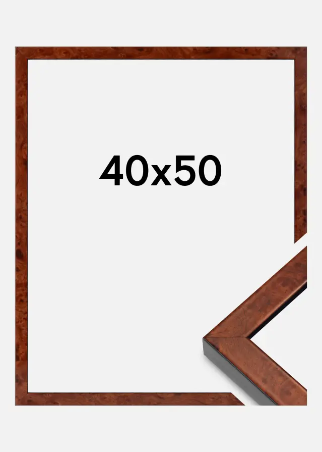 Okvir Hermes Akrilno staklo Burr Walnut 40x50 cm