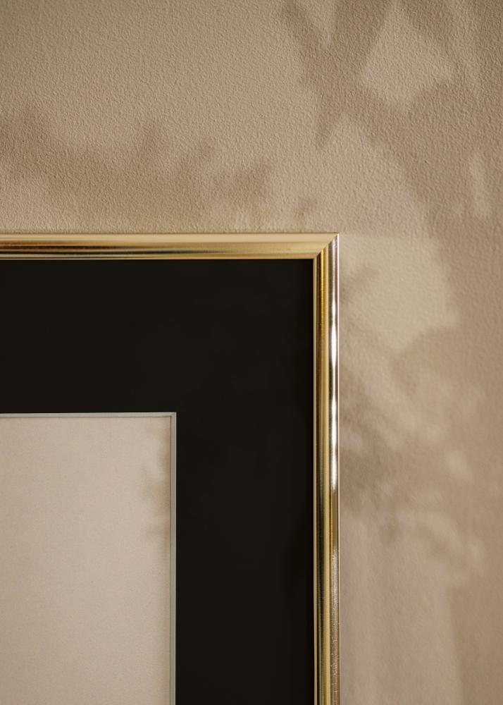 Okvir Aluminij Sjajna Zlatna 70x100 cm - Paspartu Crno 62x85 cm
