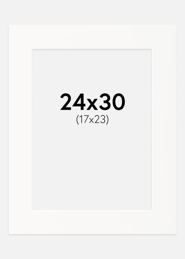 Paspartu Prljavo bijelo Bijeli unutarnji rub 24x30 cm (17x23)