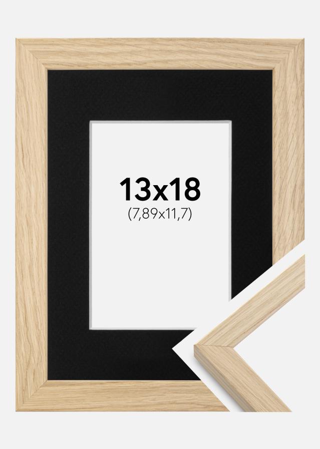 Okvir Grimsåker Hrast 13x18 cm - Paspartu Crno 3,5x5 inches