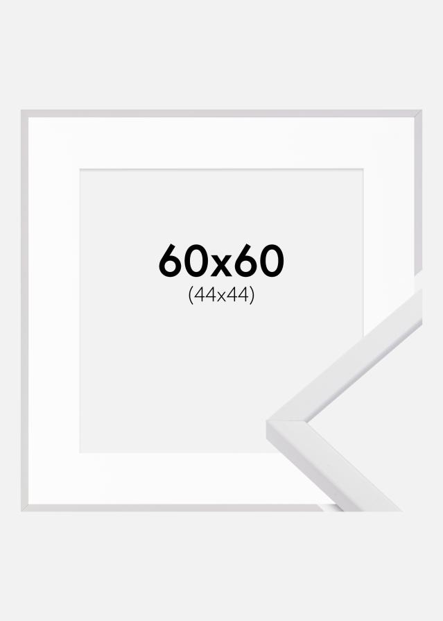 Okvir E-Line Bijelo 60x60 cm - Paspartu Bijelo 45x45 cm